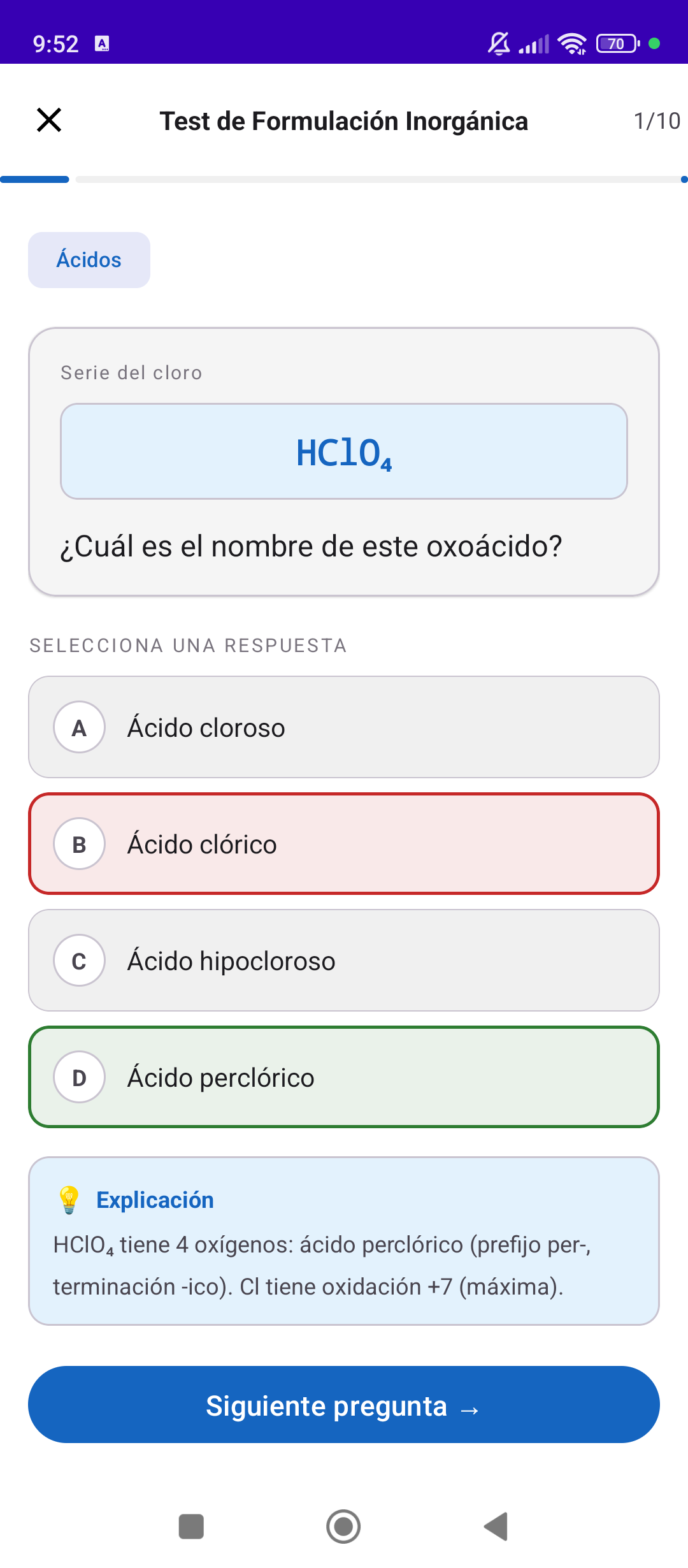 Tests de formulación